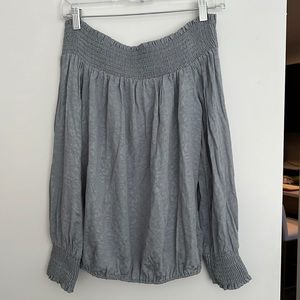 Veronica M blue off-the-shoulder top